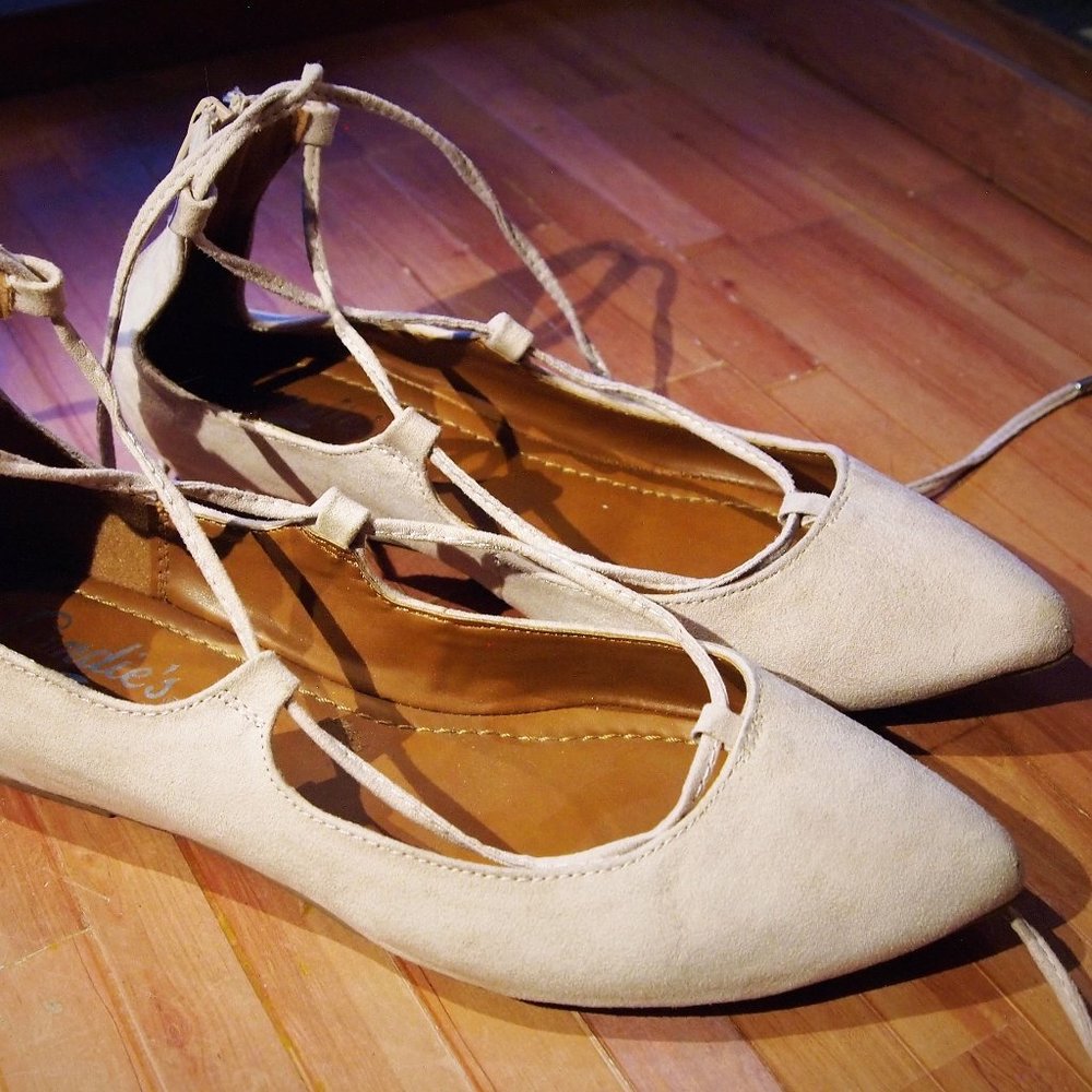 Candie's lace up ballet flats 8.5